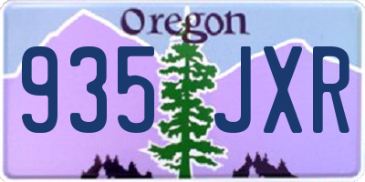 OR license plate 935JXR