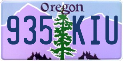OR license plate 935KIU