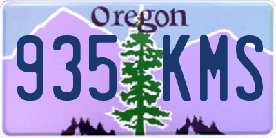 OR license plate 935KMS