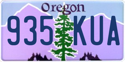 OR license plate 935KUA