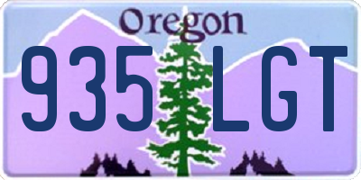 OR license plate 935LGT