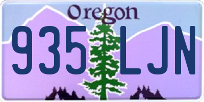 OR license plate 935LJN
