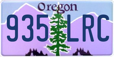 OR license plate 935LRC