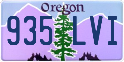 OR license plate 935LVI