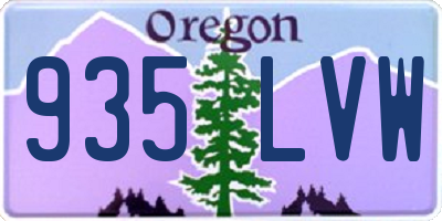 OR license plate 935LVW