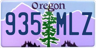 OR license plate 935MLZ