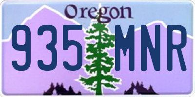 OR license plate 935MNR