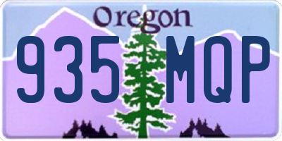 OR license plate 935MQP