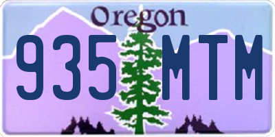 OR license plate 935MTM