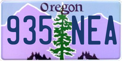 OR license plate 935NEA