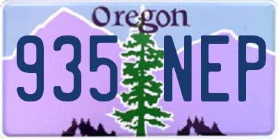 OR license plate 935NEP