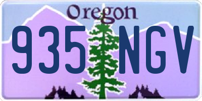 OR license plate 935NGV
