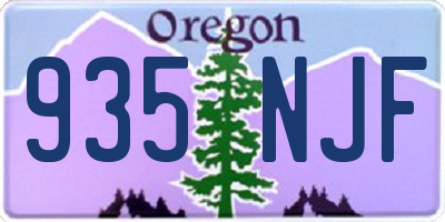 OR license plate 935NJF