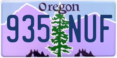 OR license plate 935NUF