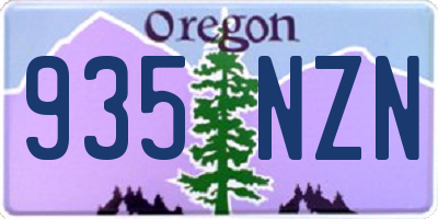 OR license plate 935NZN
