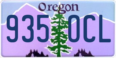 OR license plate 935OCL