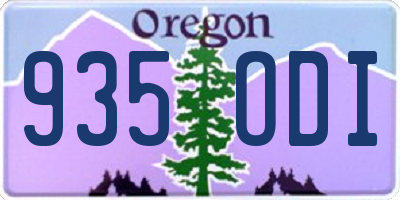 OR license plate 935ODI