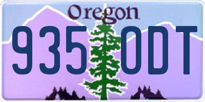 OR license plate 935ODT