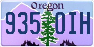 OR license plate 935OIH