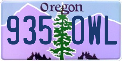 OR license plate 935OWL