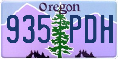 OR license plate 935PDH