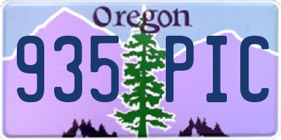 OR license plate 935PIC
