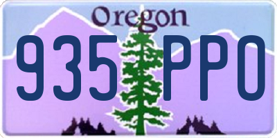 OR license plate 935PPO