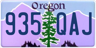 OR license plate 935QAJ