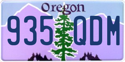 OR license plate 935QDM