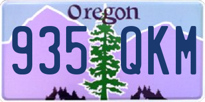 OR license plate 935QKM