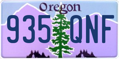 OR license plate 935QNF