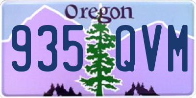OR license plate 935QVM