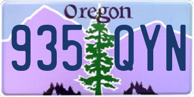 OR license plate 935QYN