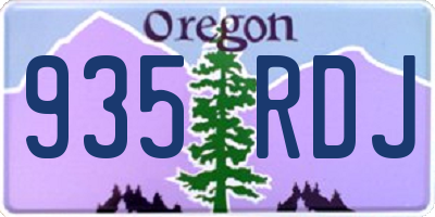 OR license plate 935RDJ
