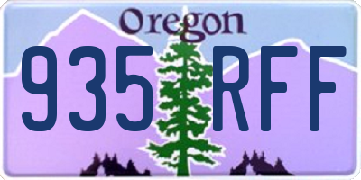 OR license plate 935RFF