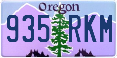 OR license plate 935RKM
