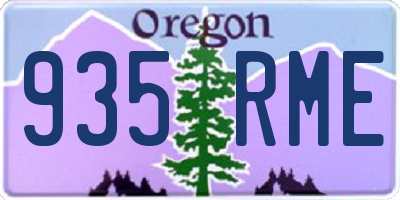 OR license plate 935RME