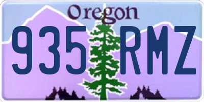 OR license plate 935RMZ