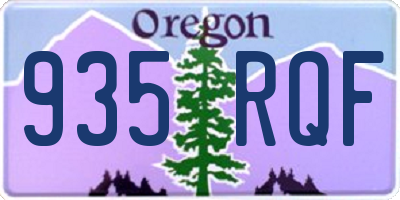 OR license plate 935RQF