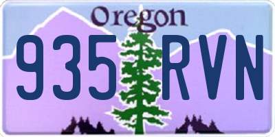 OR license plate 935RVN