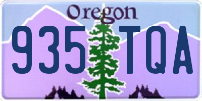 OR license plate 935TQA