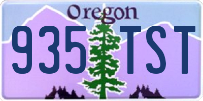 OR license plate 935TST
