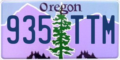 OR license plate 935TTM