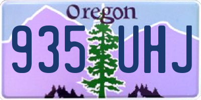 OR license plate 935UHJ