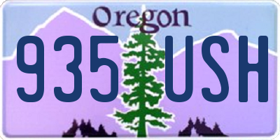 OR license plate 935USH