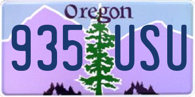 OR license plate 935USU
