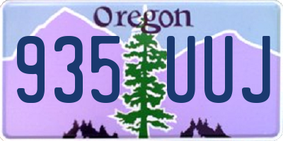OR license plate 935UUJ