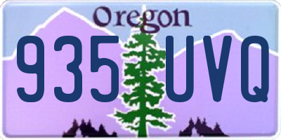 OR license plate 935UVQ