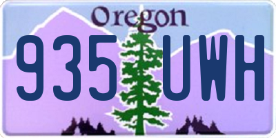 OR license plate 935UWH