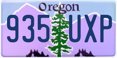 OR license plate 935UXP